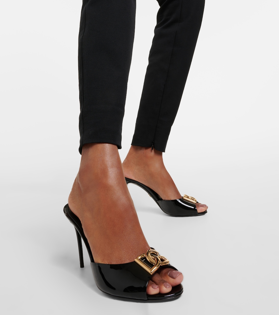 DG patent leather mules in black Dolce Gabbana Mytheresa