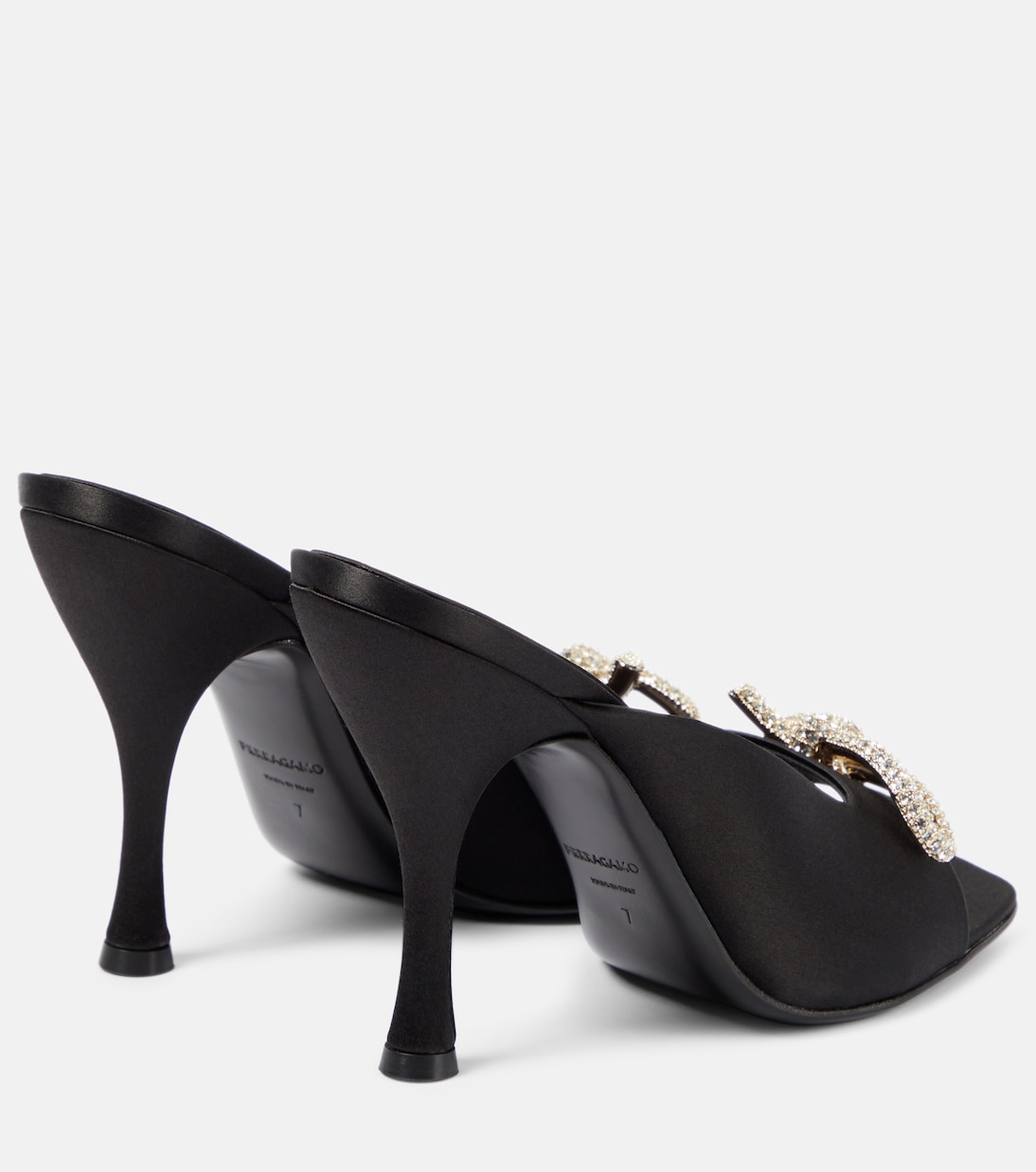 Mules en satin à ornements | Ferragamo
