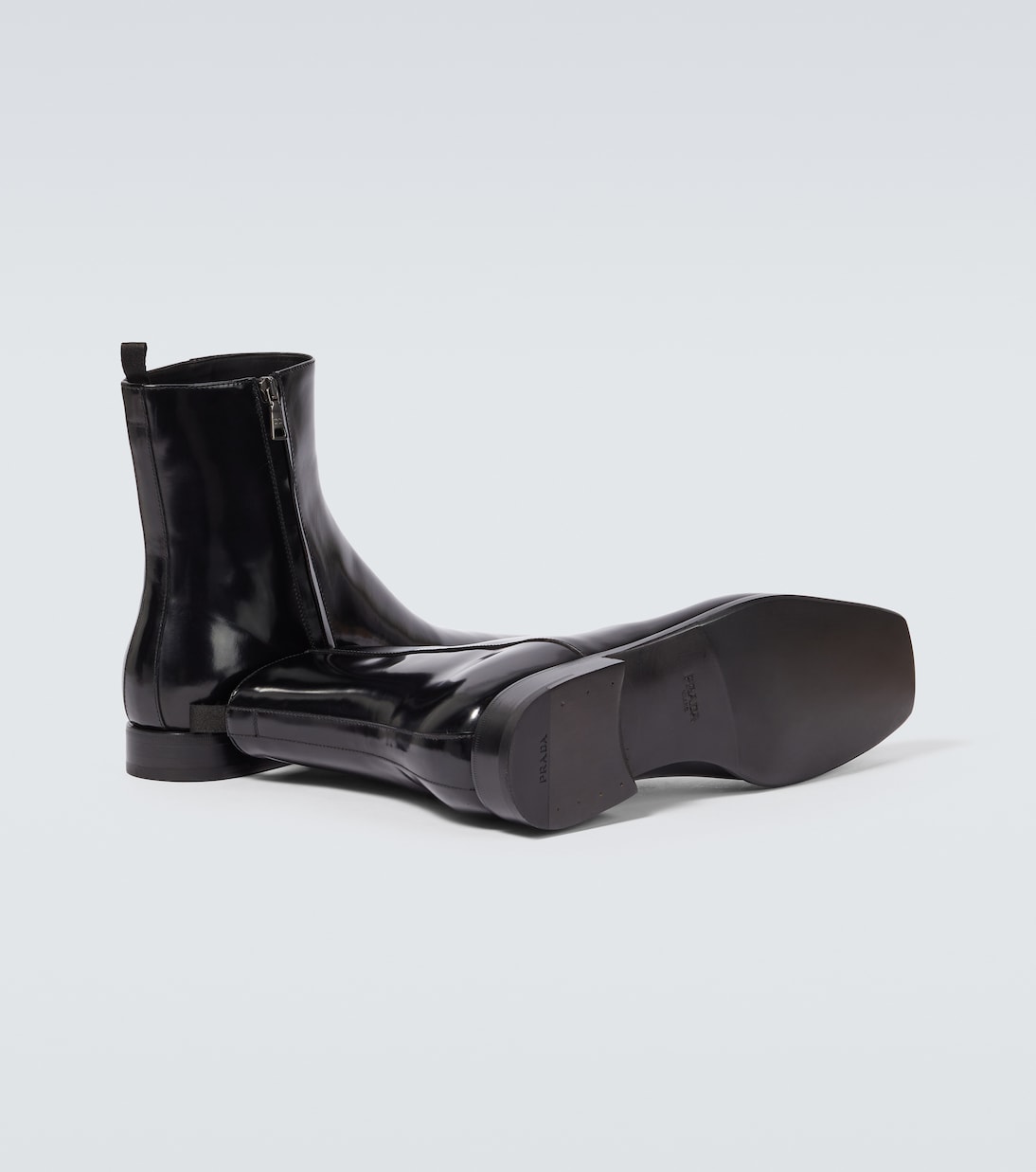 Ankle Boots aus Leder | Prada