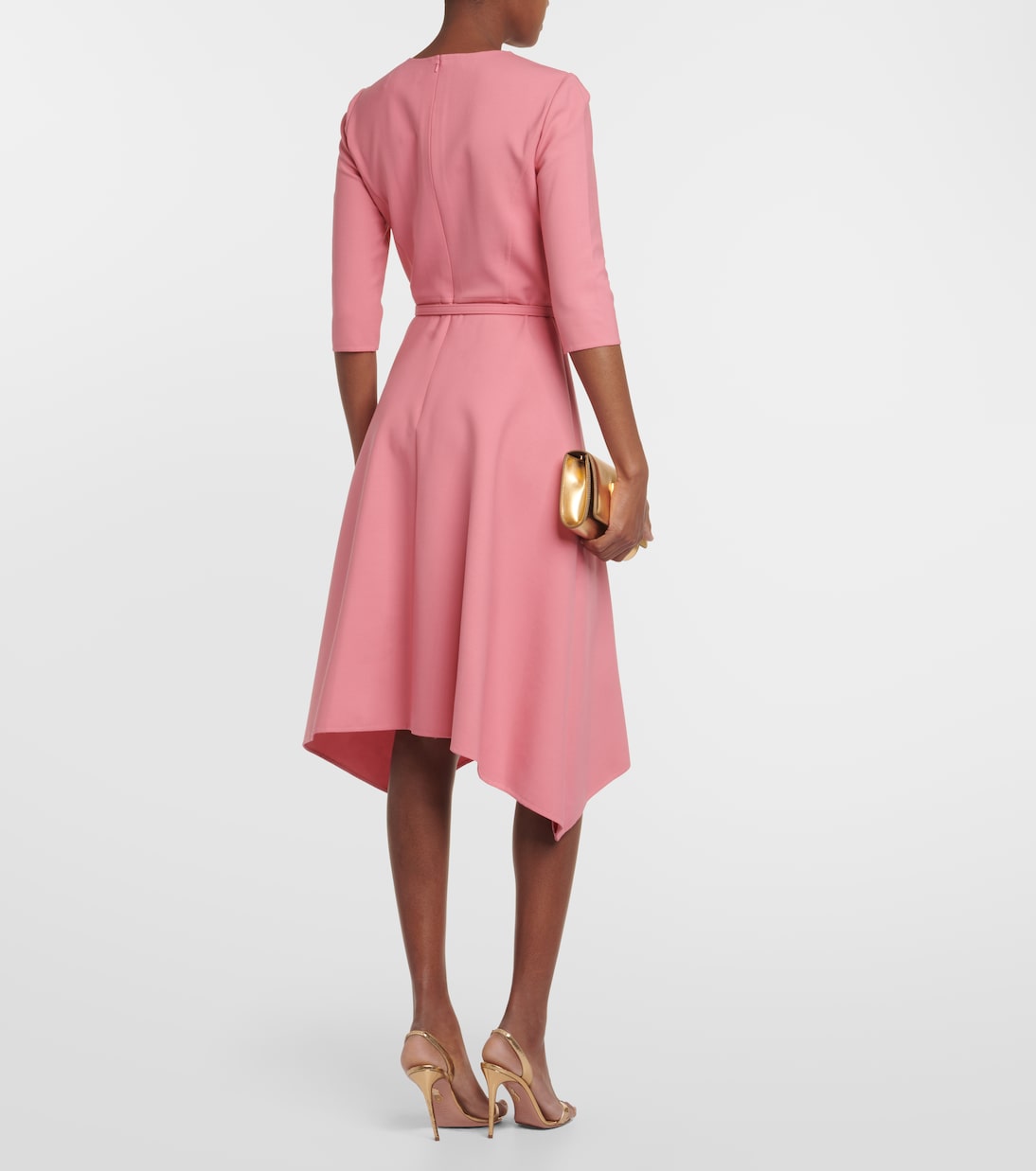 Vestido midi de mezcla de lana | Oscar de la Renta