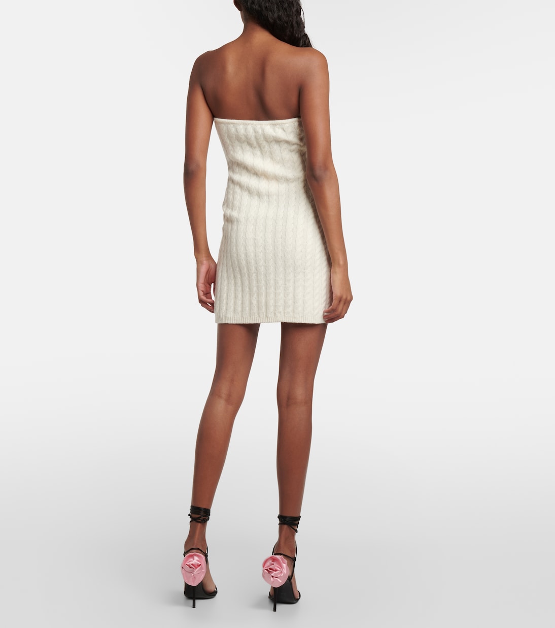 Floral-appliqué strapless minidress | Magda Butrym