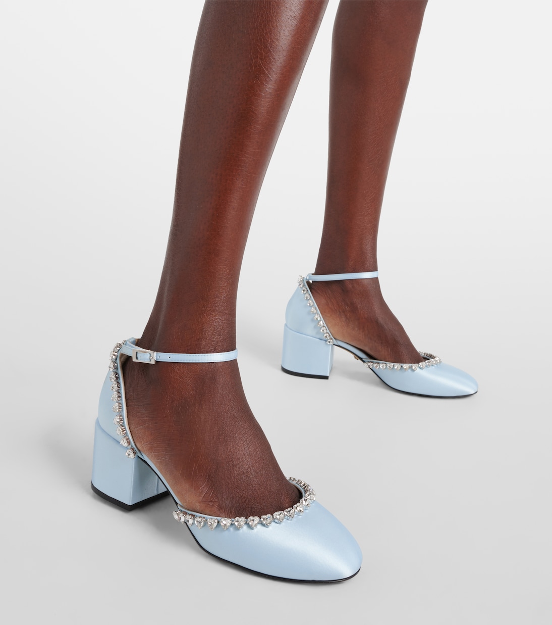 Audrey 55 embellished satin pumps | Mach & Mach