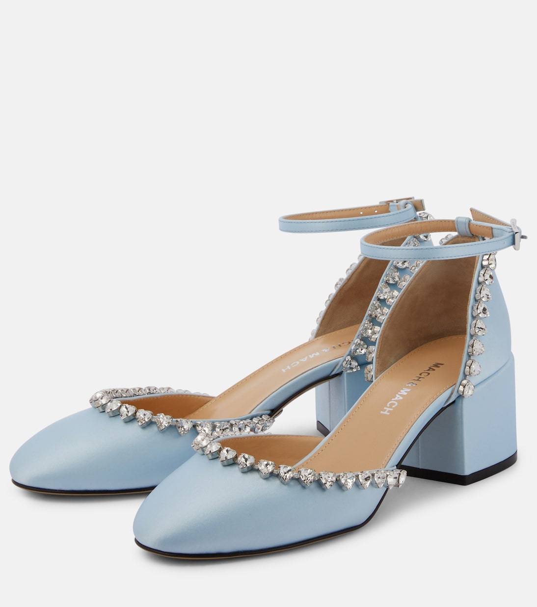 Audrey 55 embellished satin pumps | Mach & Mach