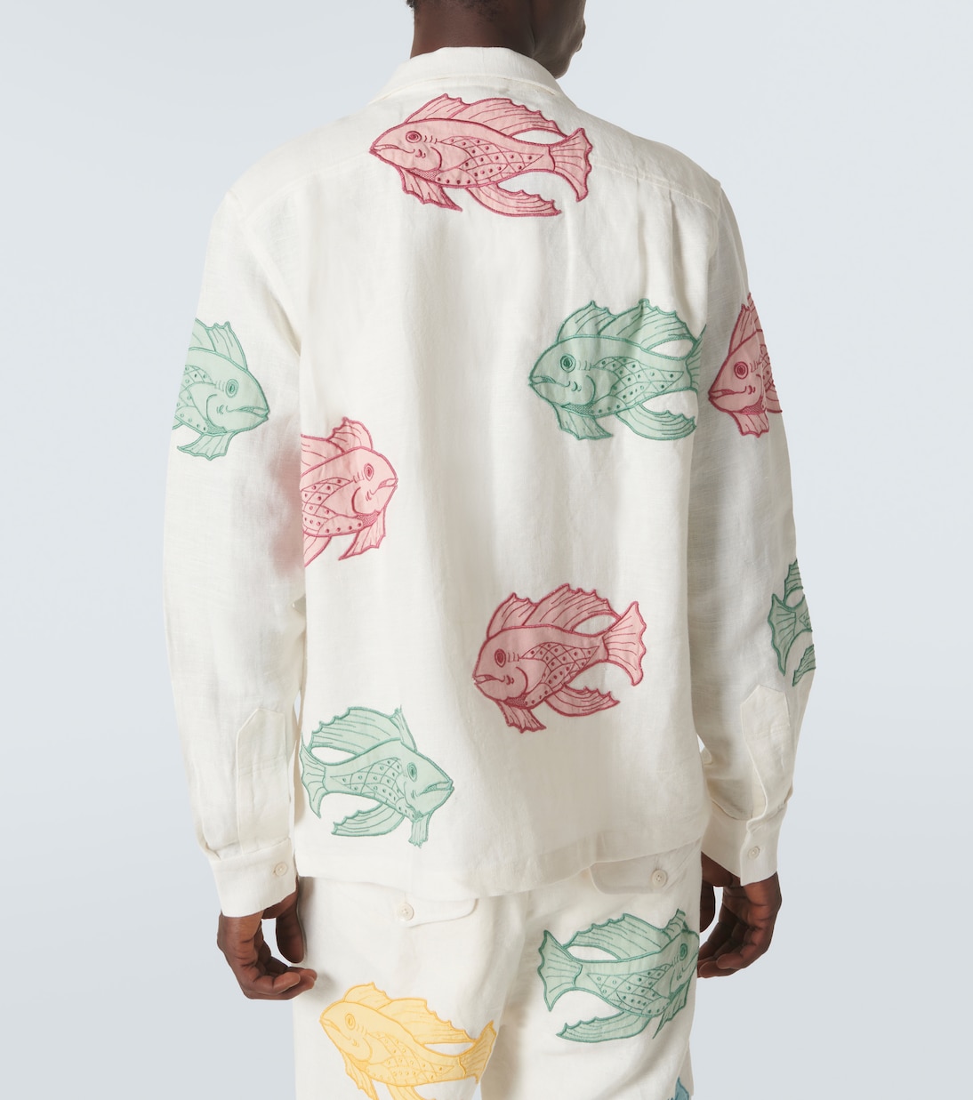 Camicia Piscine in lino con ricamo | Bode