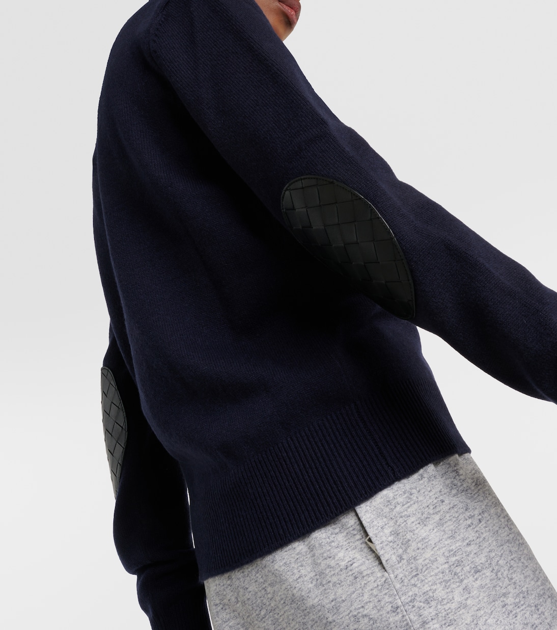 Jersey de Cachemira y Cuero Bottega Veneta para Jóvenes