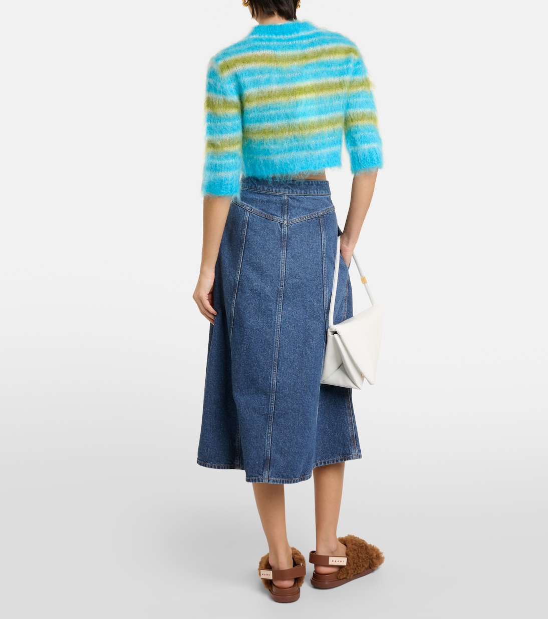 Jersey de mezcla de mohair a rayas | Marni