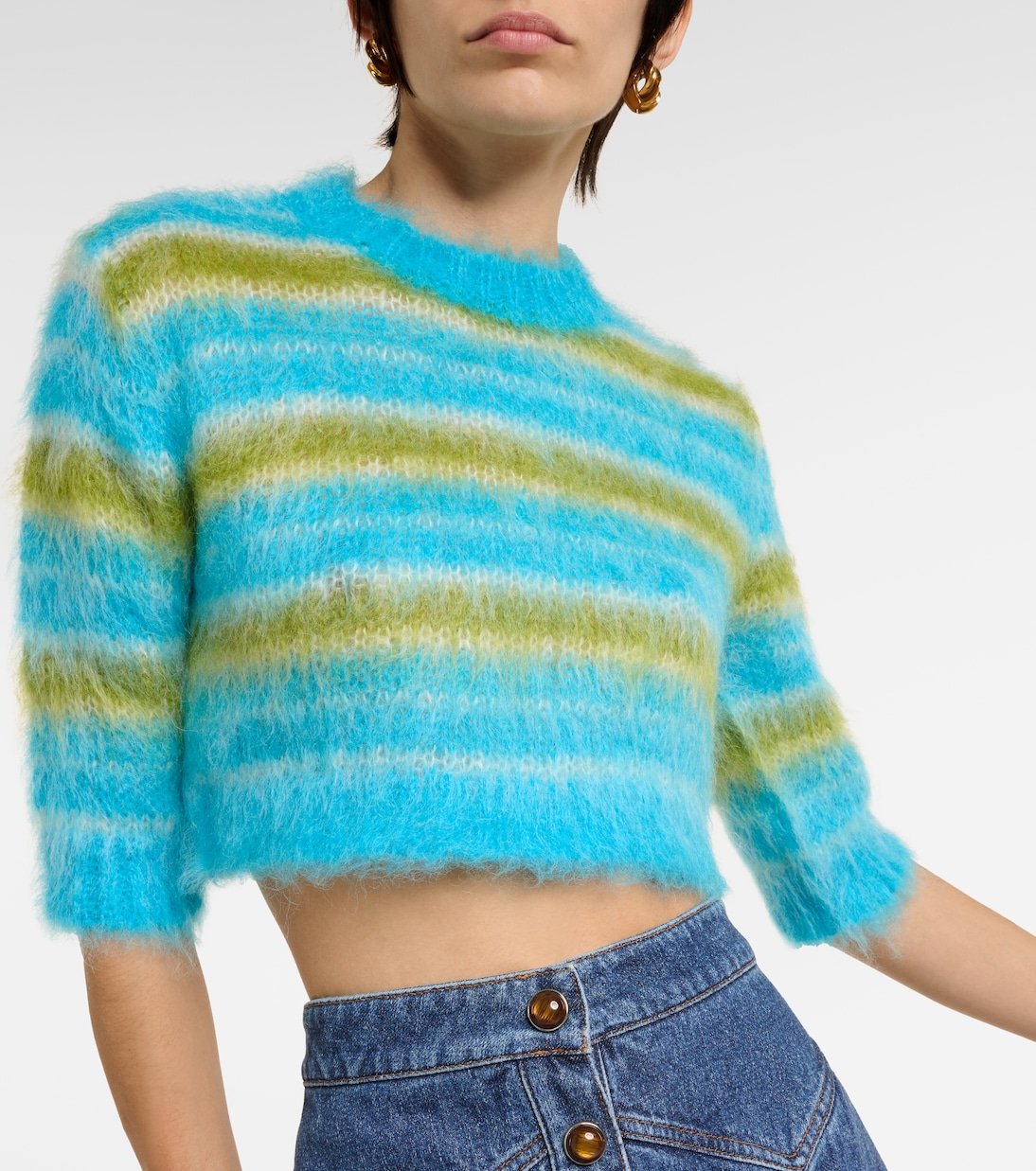 Jersey de mezcla de mohair a rayas | Marni