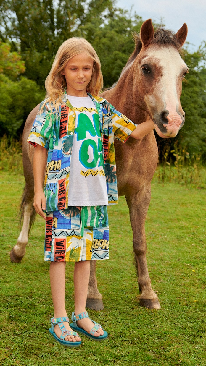 Camisa Aloha de algodón estampada | Stella McCartney Kids