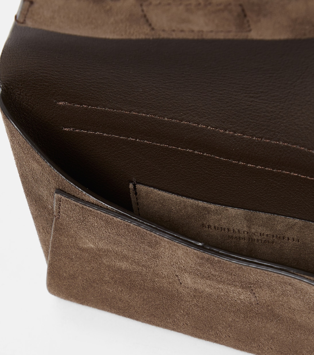 Schultertasche aus Veloursleder | Brunello Cucinelli