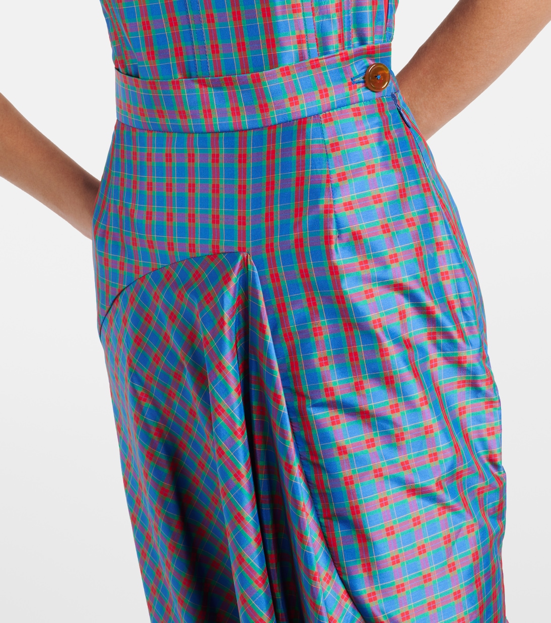 Checked ruffled silk-blend maxi skirt | Vivienne Westwood