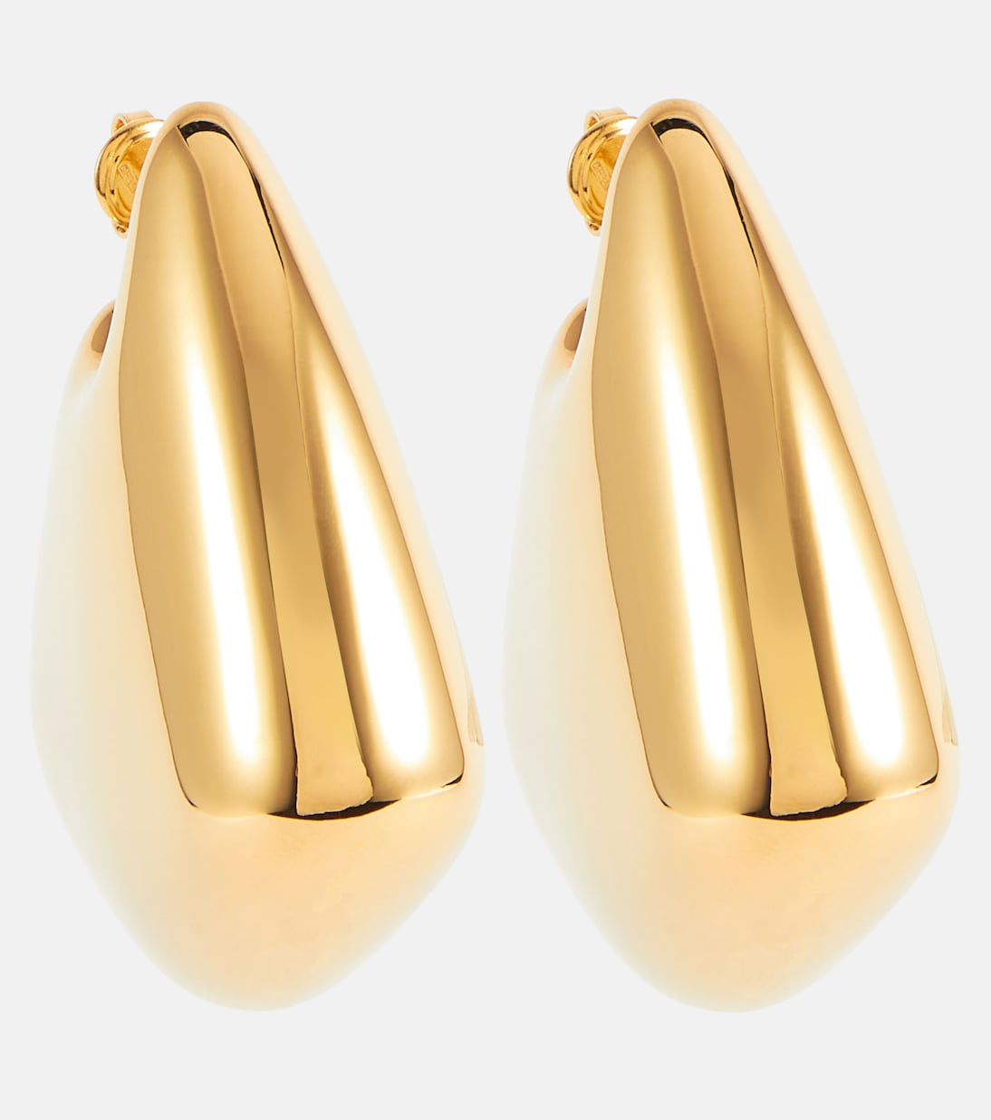 Orecchini BOTTEGA VENETA Fin in argento sterling placcato oro 18kt, design moderno per giovani