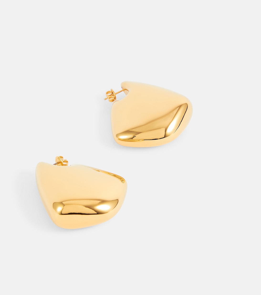 Orecchini BOTTEGA VENETA Fin in argento sterling placcato oro 18kt, design moderno per giovani