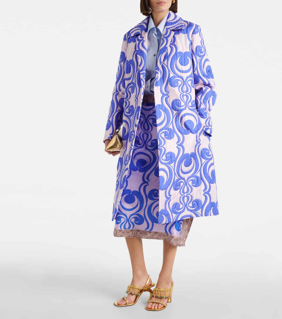 Cappotto imbottito in misto seta e cotone | Dries Van Noten
