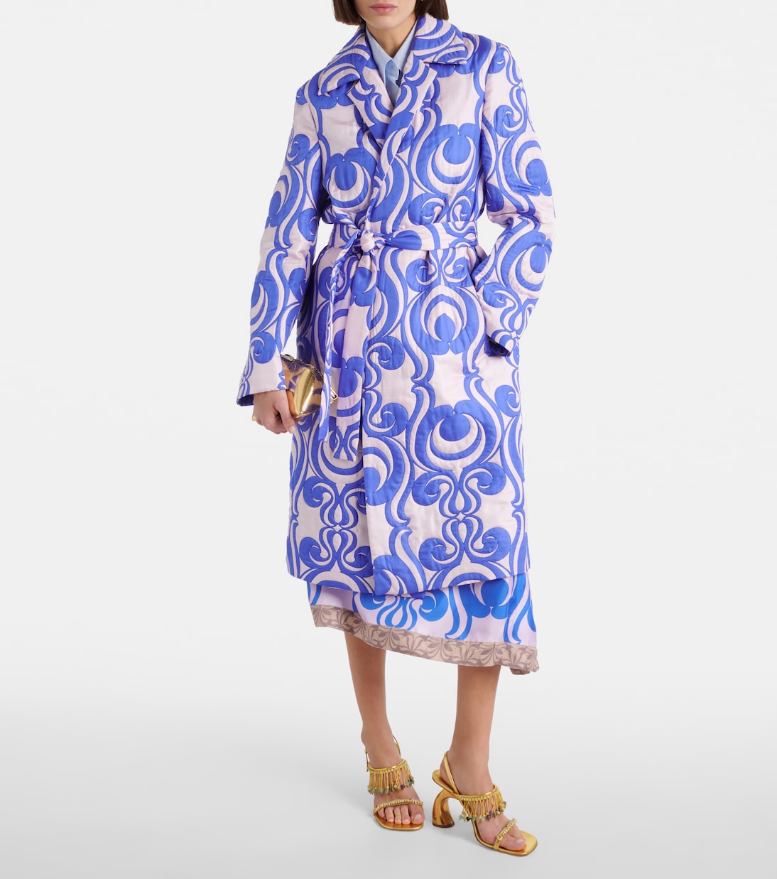 Cappotto imbottito in misto seta e cotone | Dries Van Noten