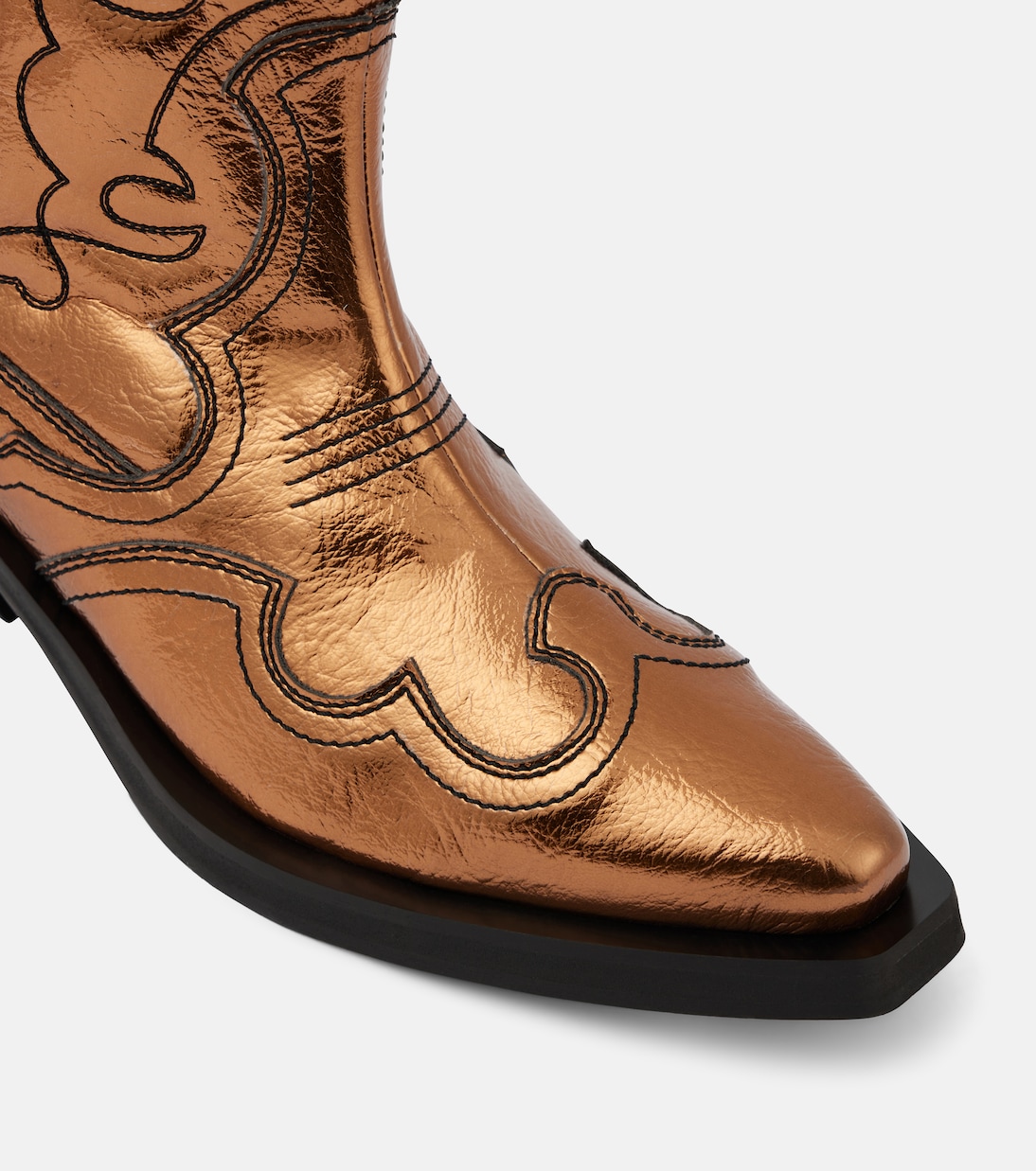 Botas altas Black Feminine de piel sintética | Ganni