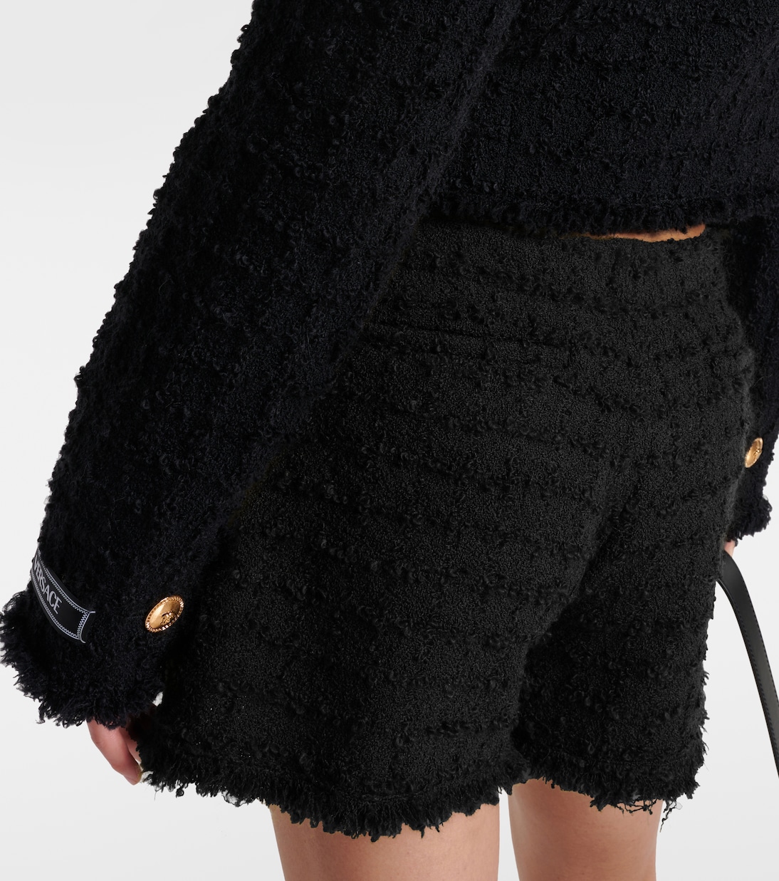 Short Heritage en tweed de coton mélangé | Versace
