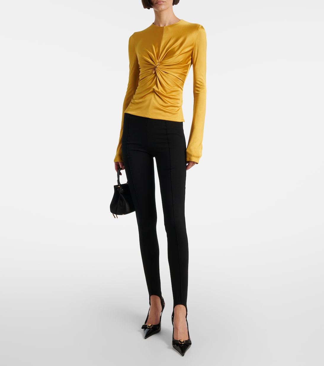Leggings con fuseau de tiro alto con logo | Versace