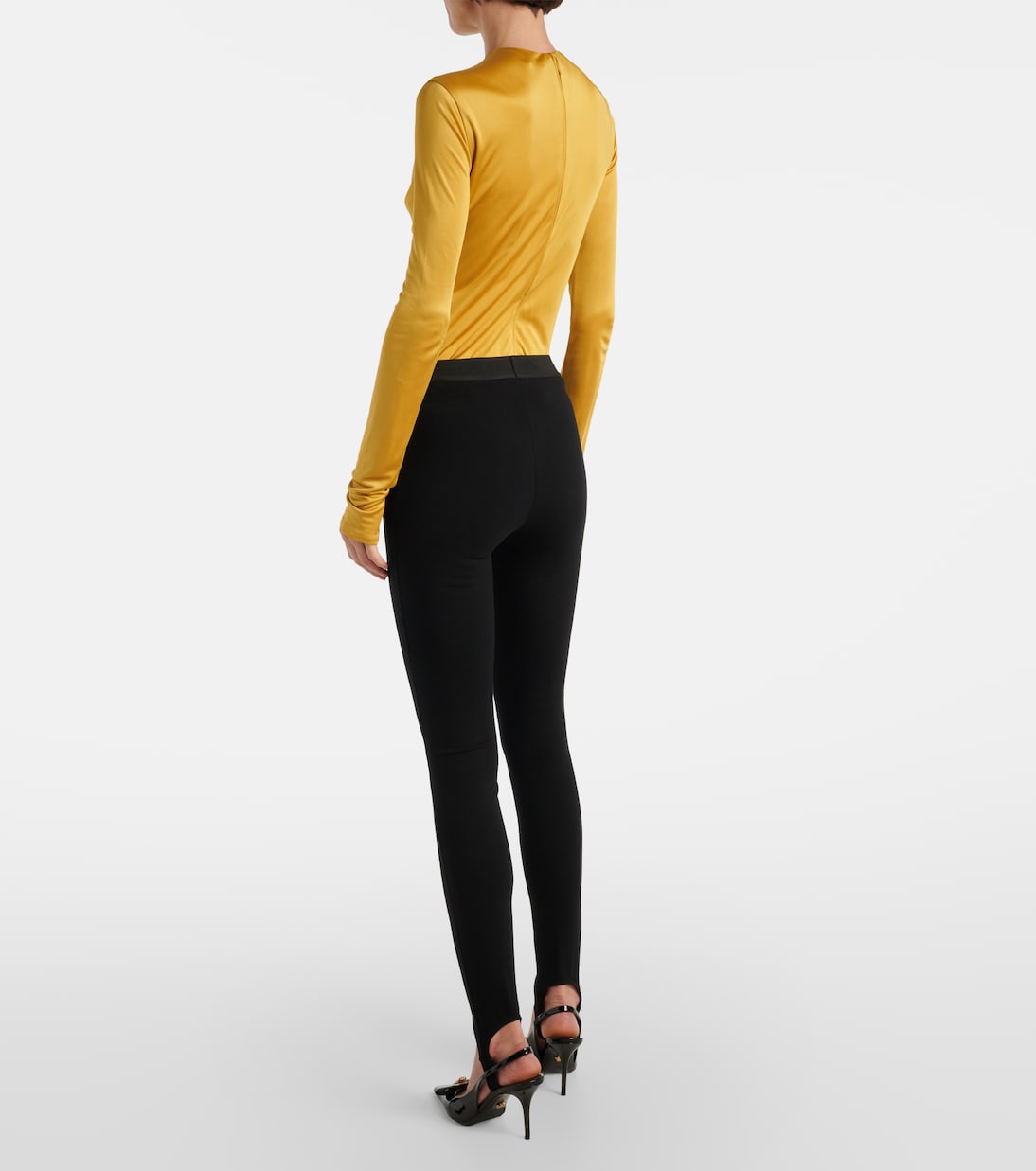 Leggings con fuseau de tiro alto con logo | Versace