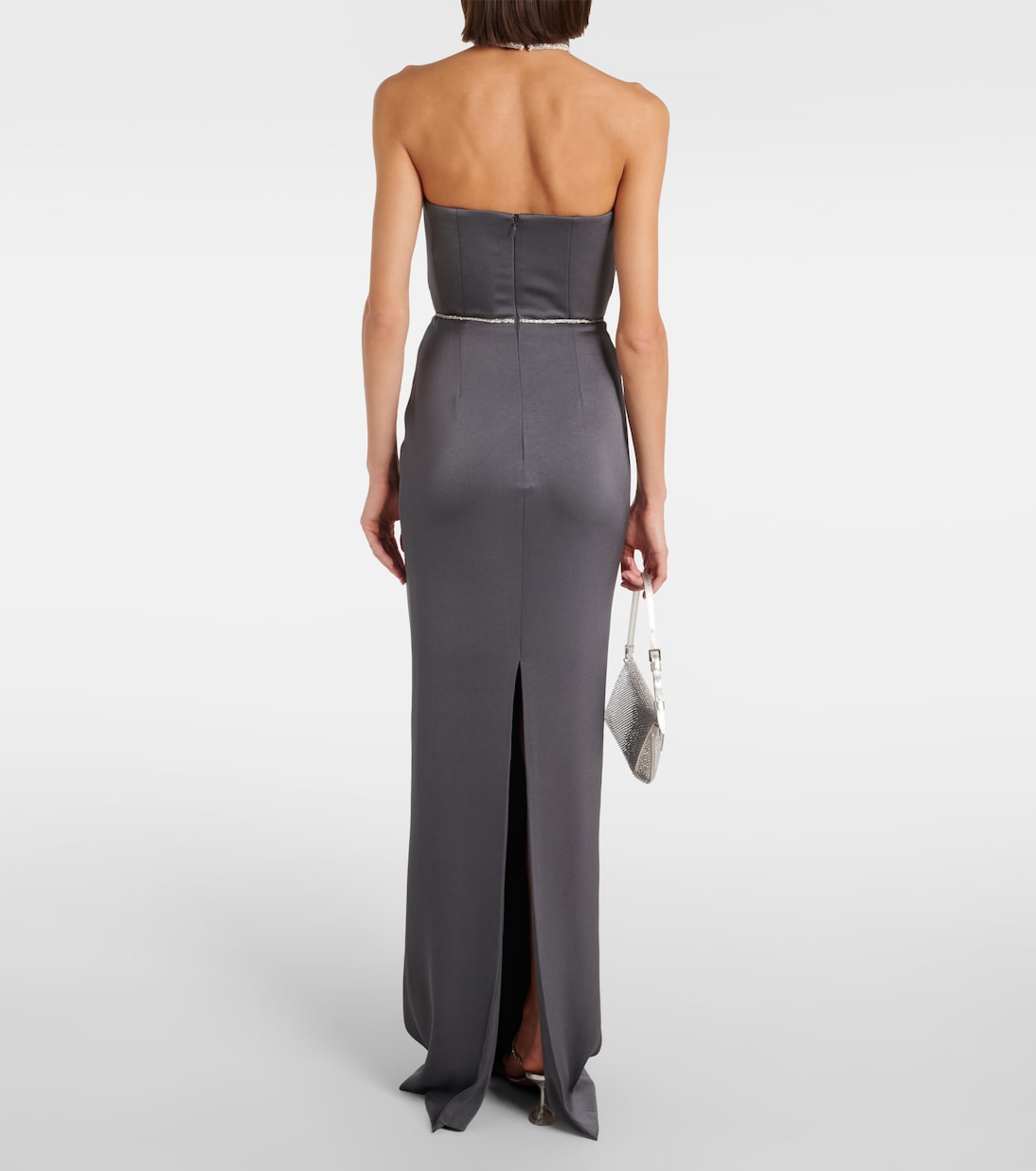 Verzierte Robe aus Satin | Alex Perry