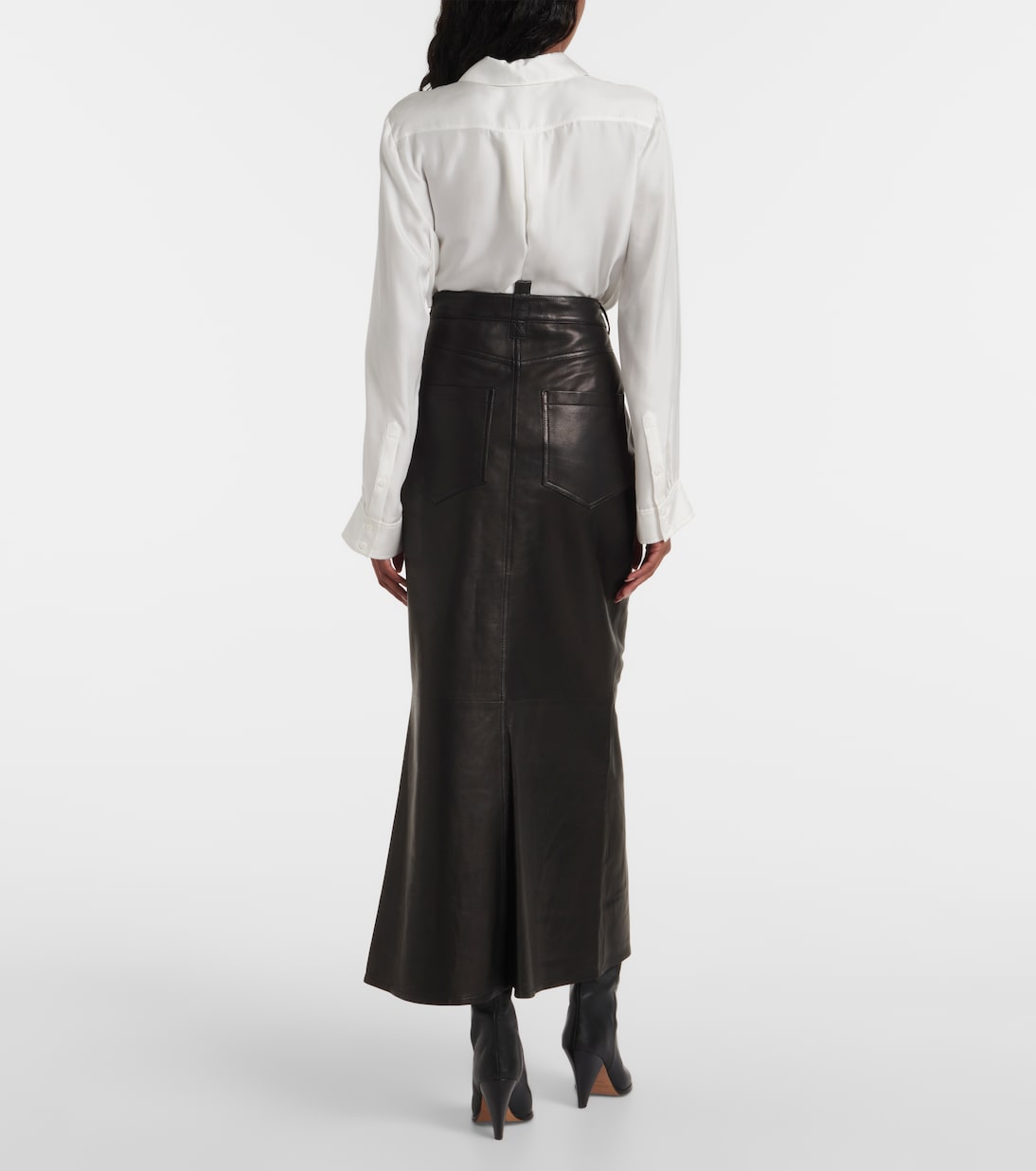 Falda midi Sleek Statement de piel | Dorothee Schumacher