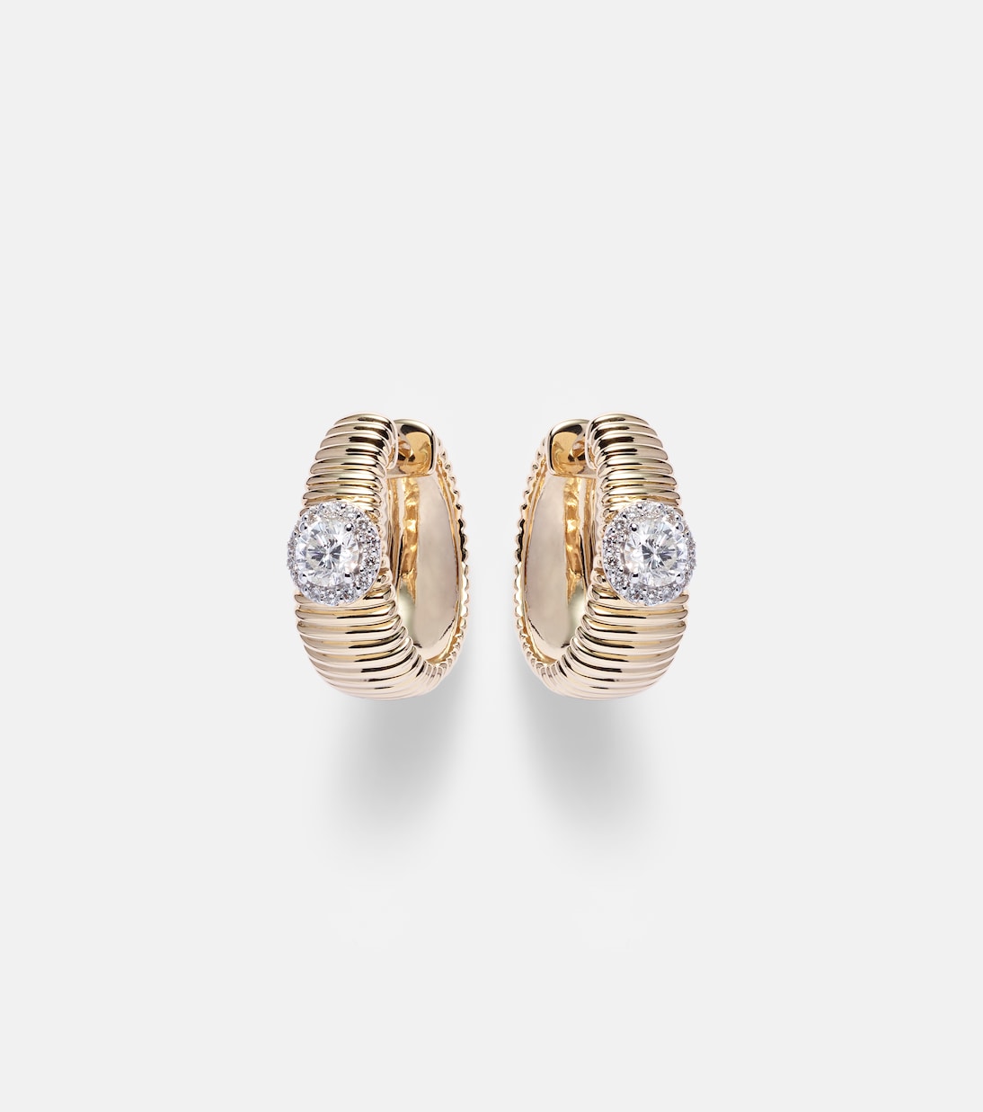 Boucles d'oreilles Disco en or 14 ct et diamants | Stone and Strand
