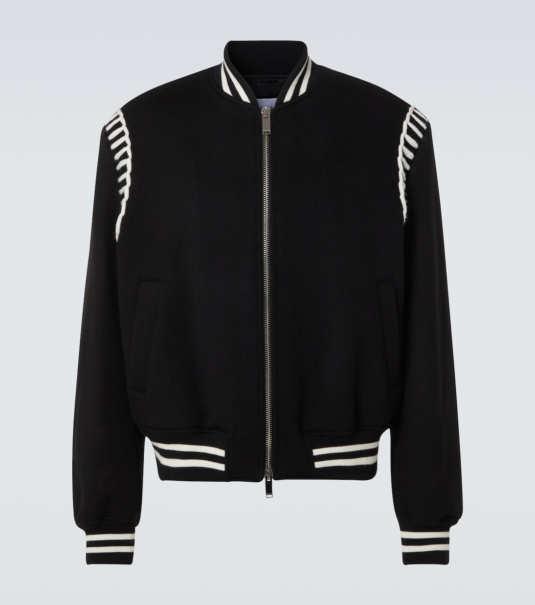 Bestickte Bomberjacke aus Wolle | McQueen