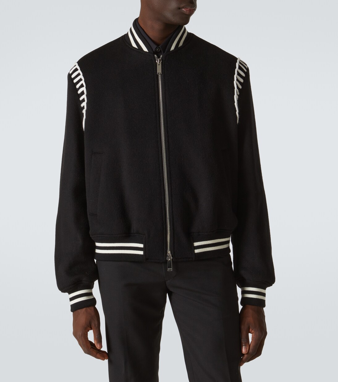 Bestickte Bomberjacke aus Wolle | McQueen