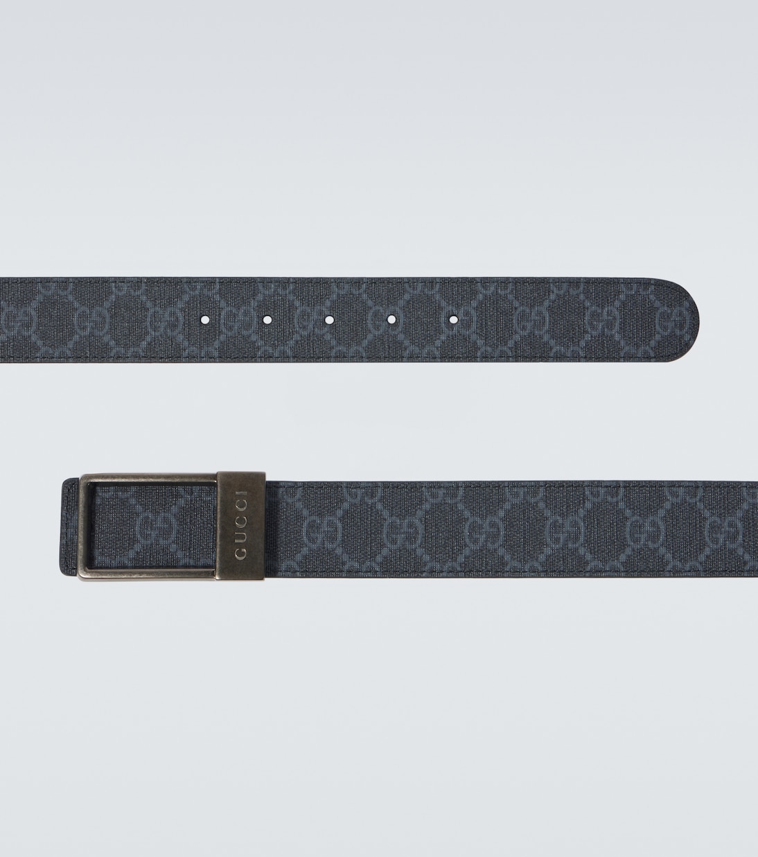 Wendbarer Gürtel GG aus Leder und Canvas | Gucci