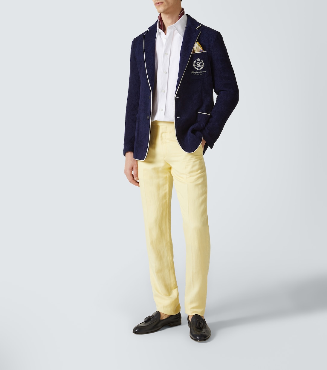 Pantaloni regular in seta e lino | Ralph Lauren Purple Label