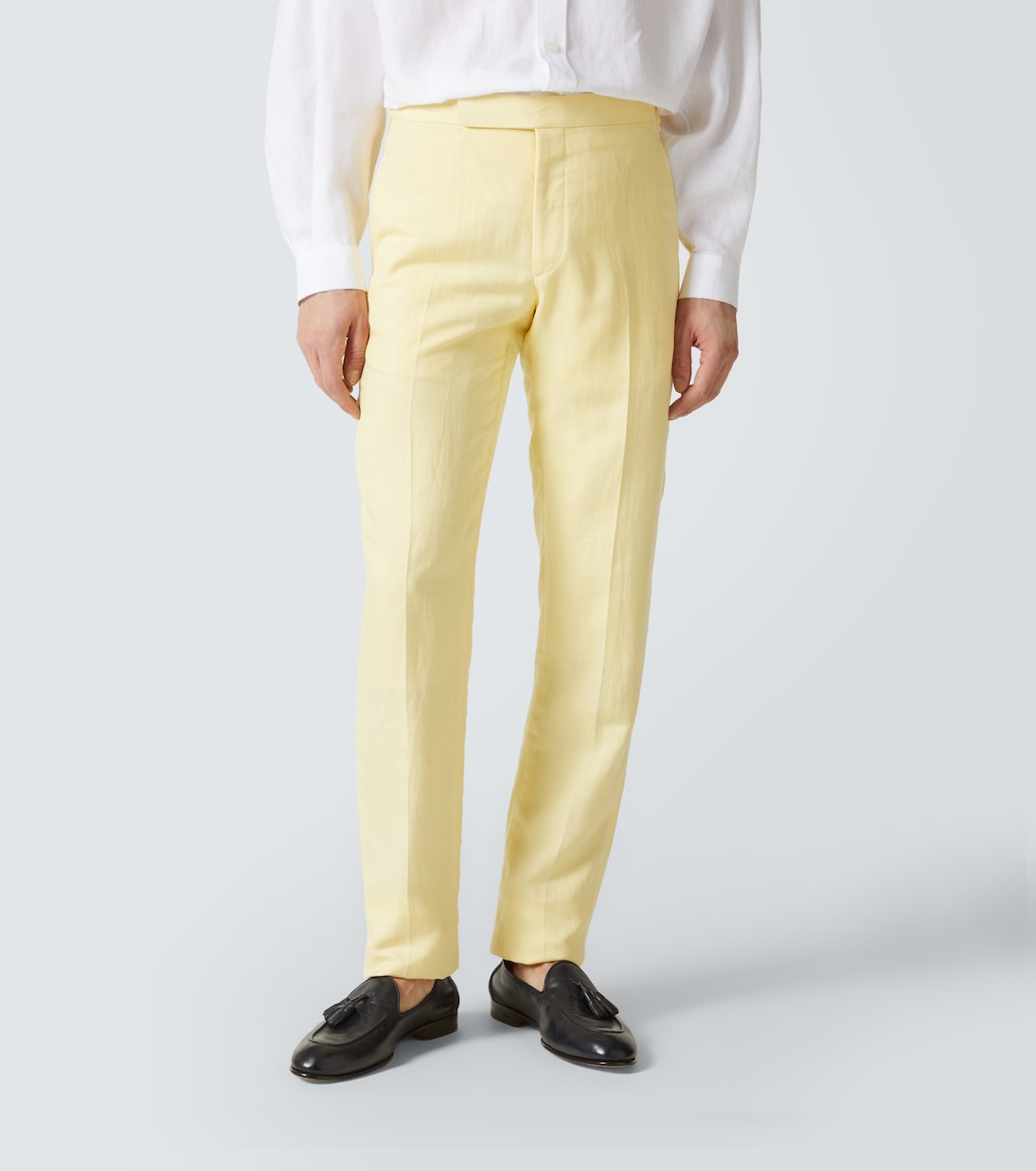 Pantaloni regular in seta e lino | Ralph Lauren Purple Label