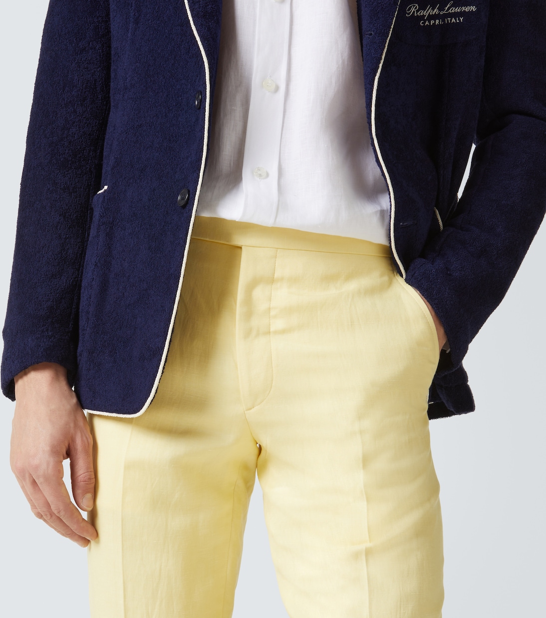Pantaloni regular in seta e lino | Ralph Lauren Purple Label