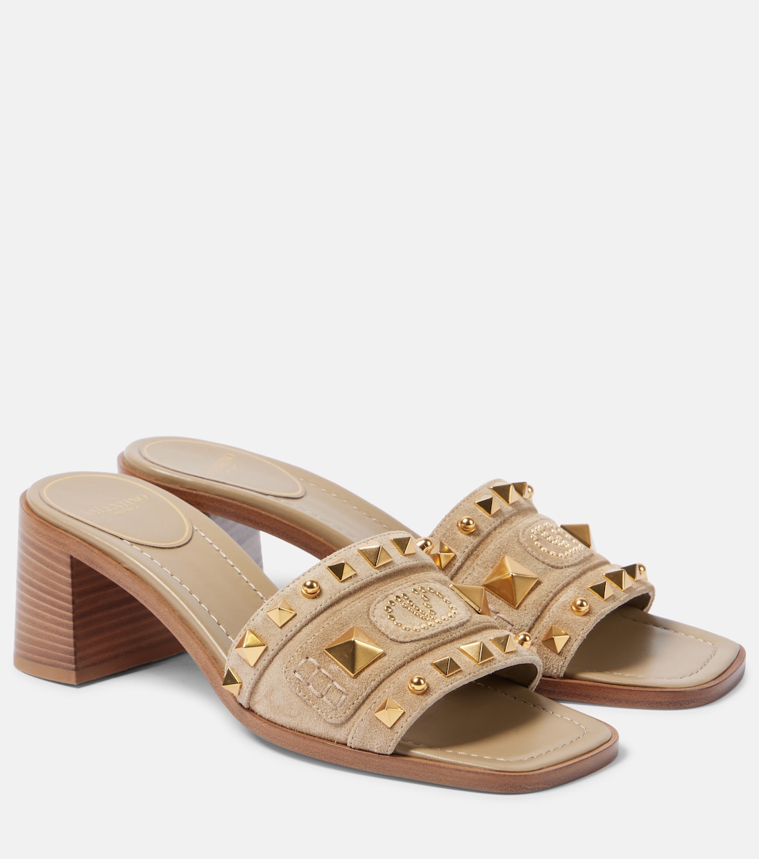 Mules Plaster Caster 50 en daim | Valentino Garavani