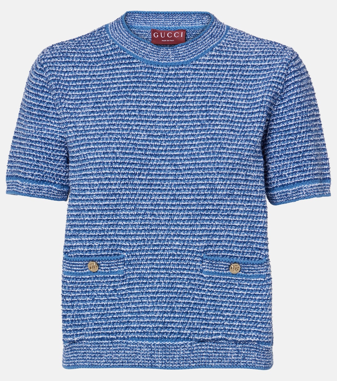 Top de punto de mezcla de algodón con GG | Gucci