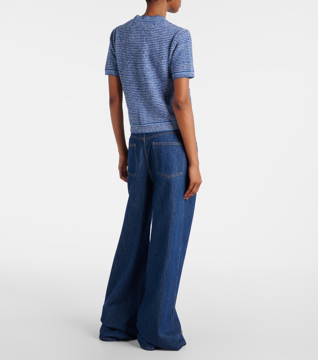 Top de punto de mezcla de algodón con GG | Gucci