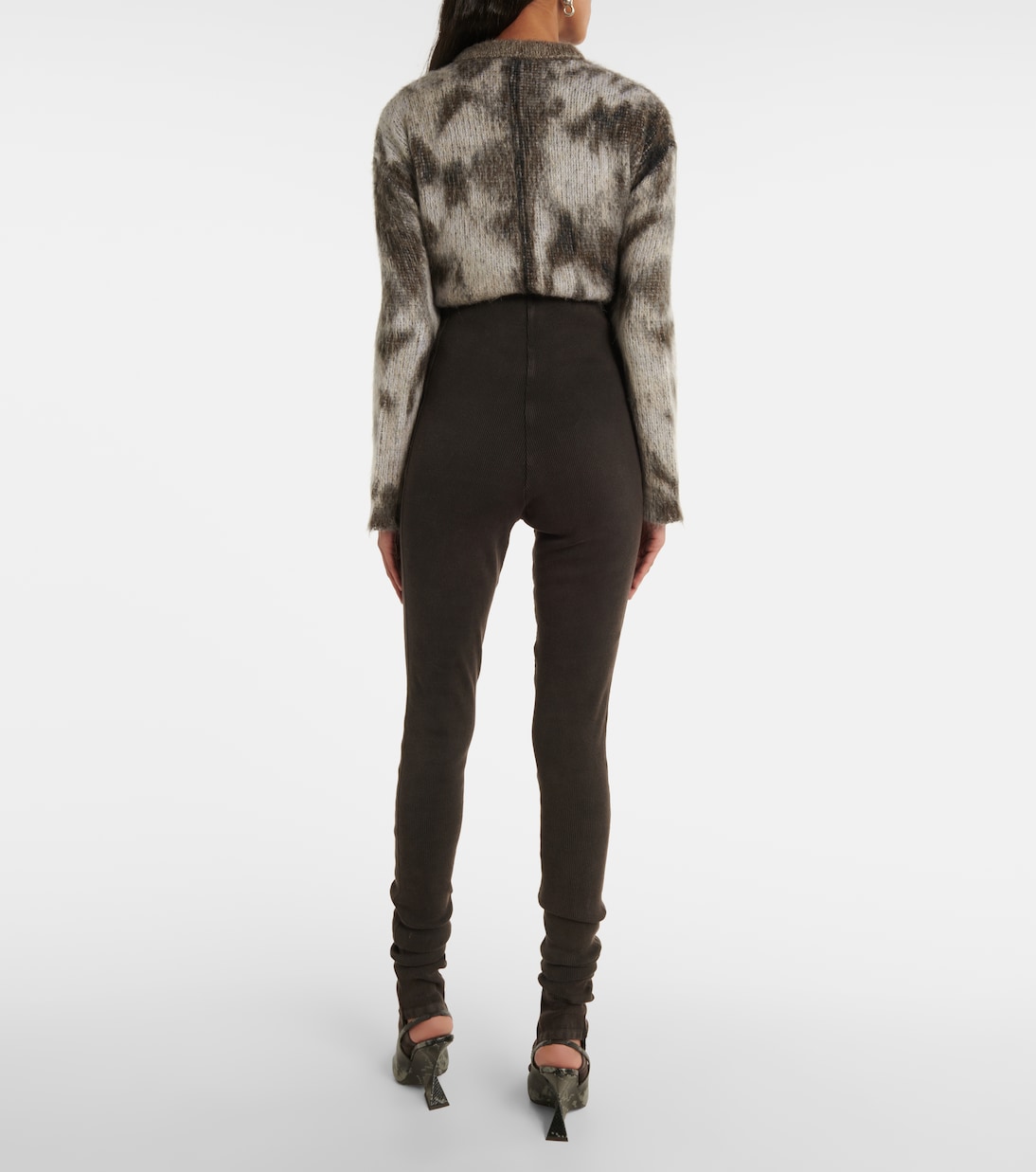 Leggings in misto cotone a vita alta | The Attico