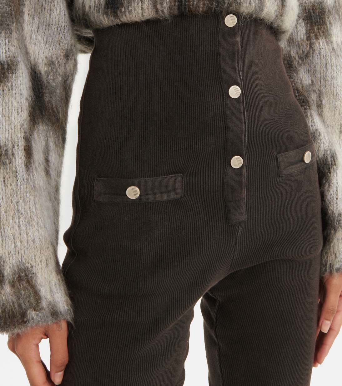 Leggings in misto cotone a vita alta | The Attico