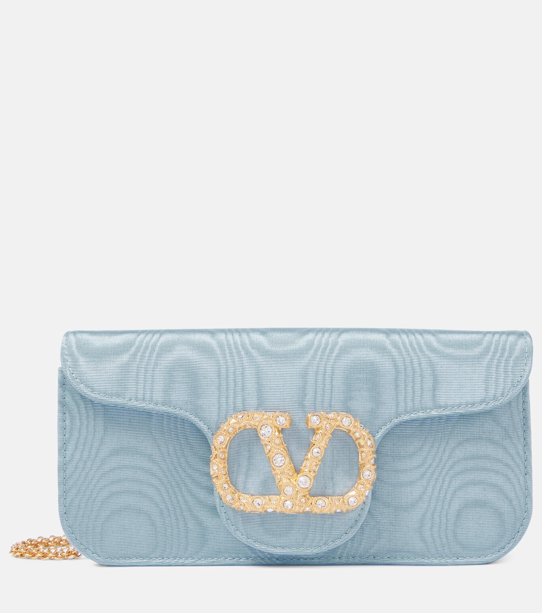 Clutch Locò VLogo Mini in moiré | Valentino Garavani