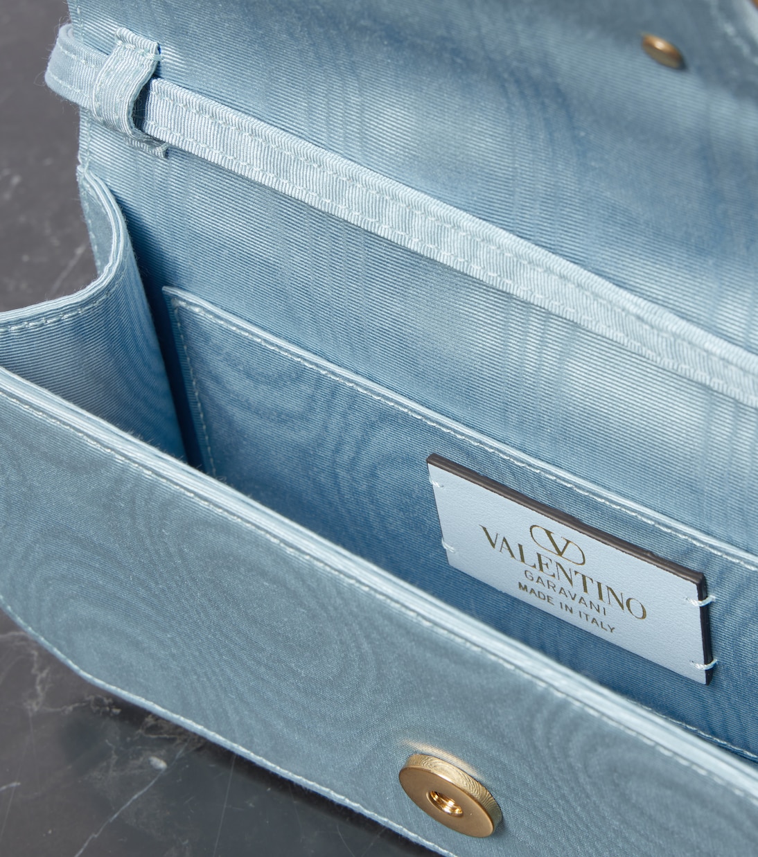 Clutch Locò VLogo Mini in moiré | Valentino Garavani