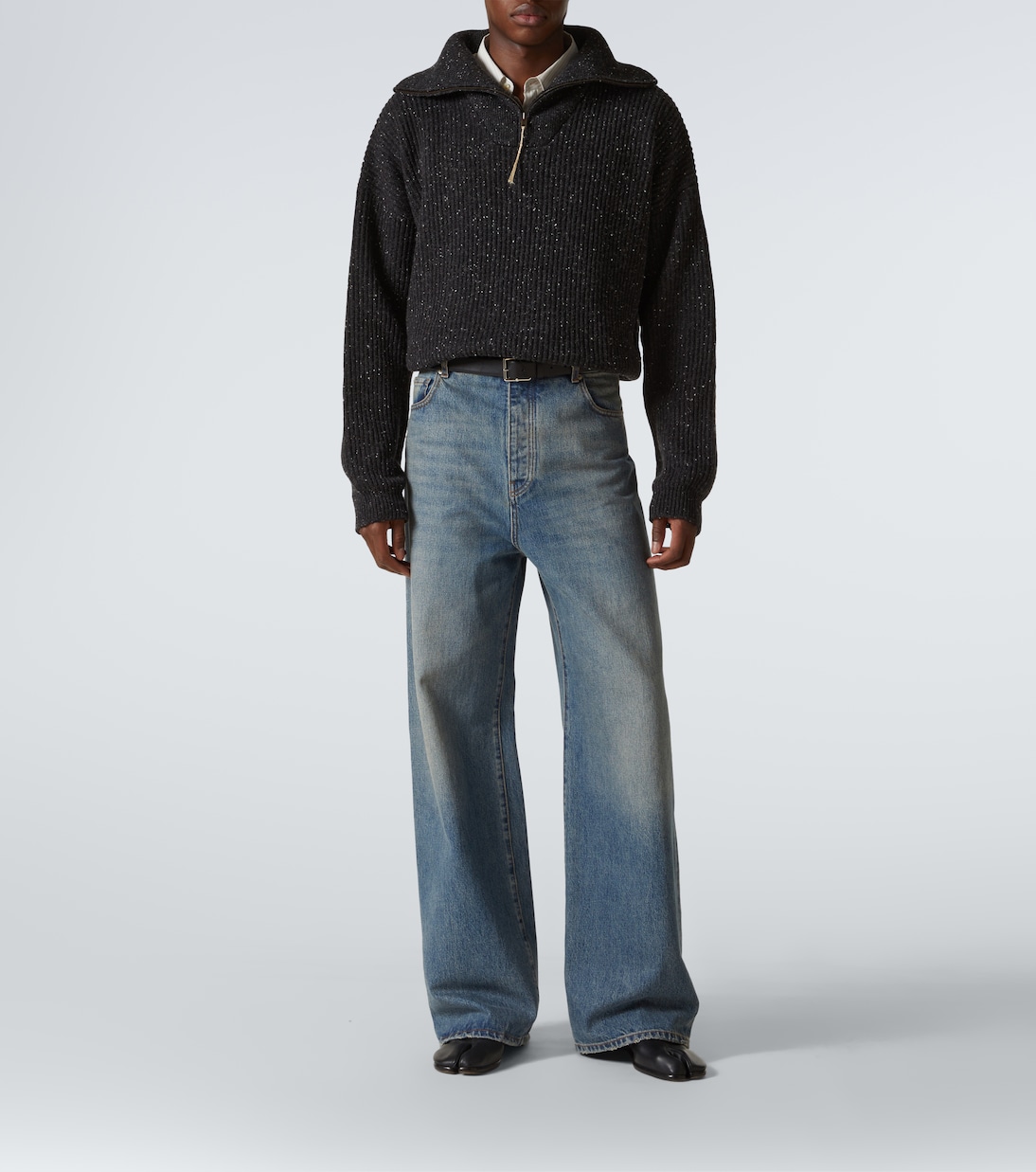 Linen and wool half-zip sweater | Maison Margiela