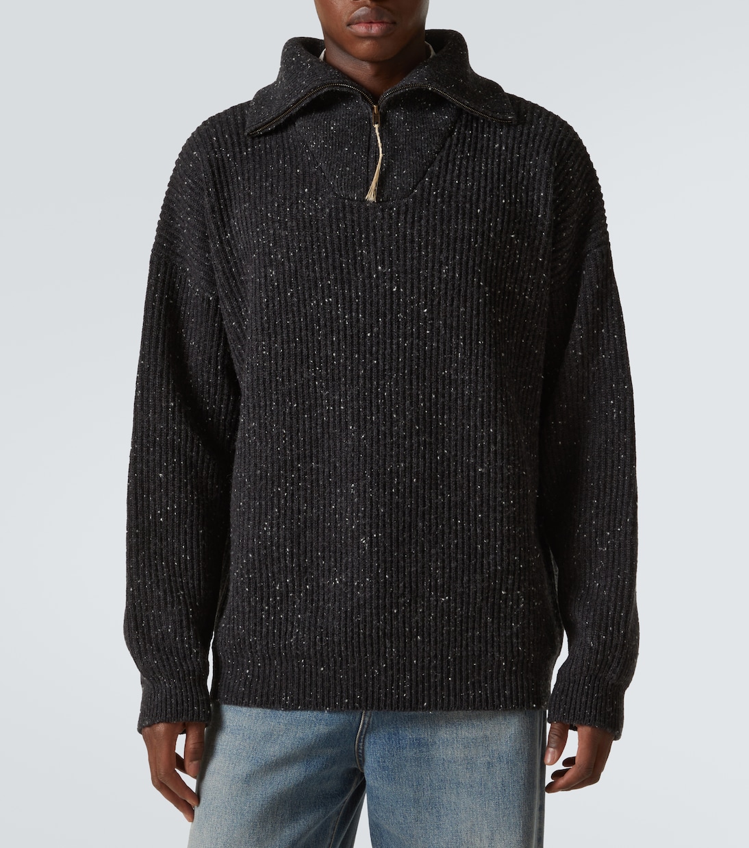 Linen and wool half-zip sweater | Maison Margiela