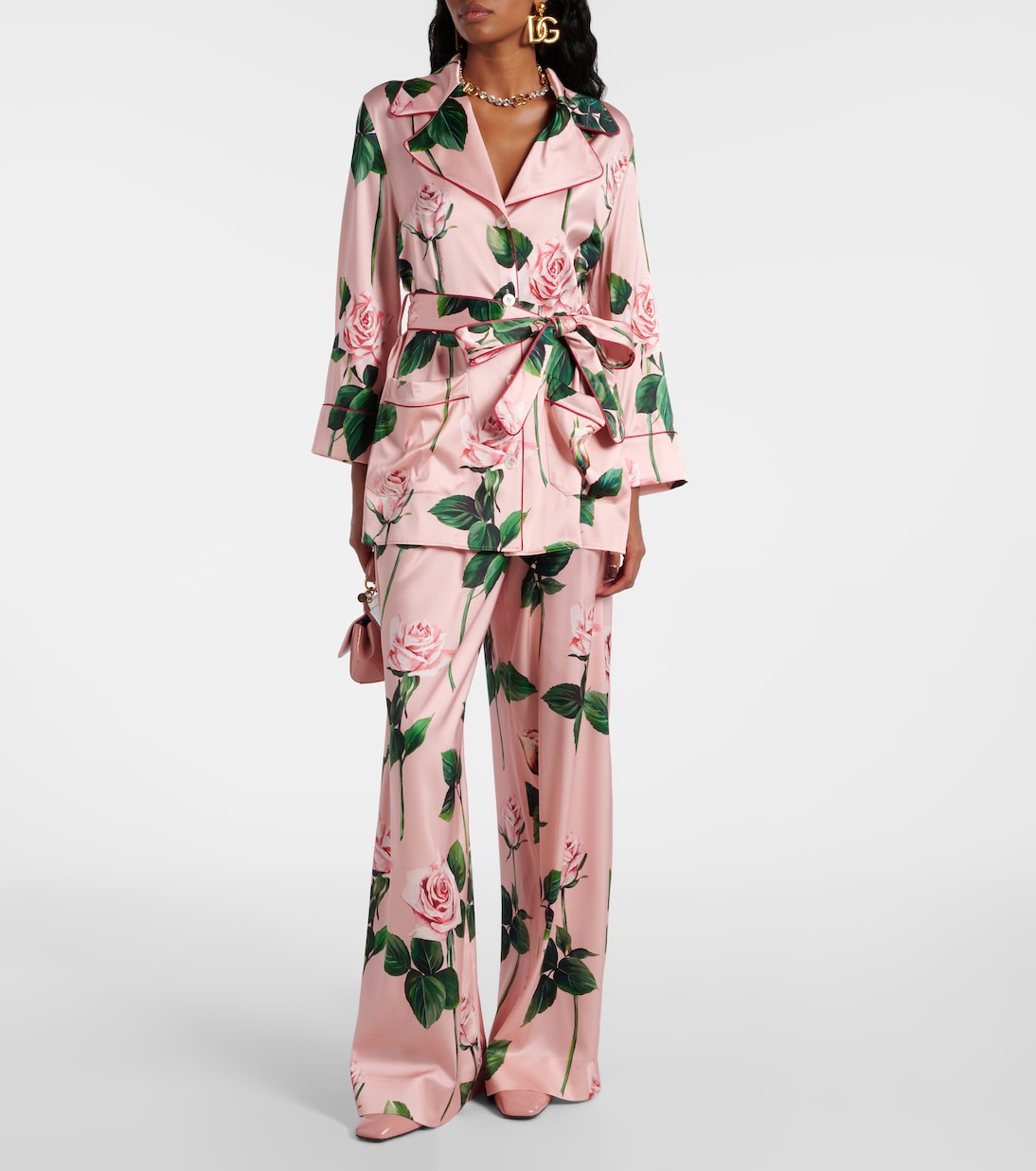Blouse en soie mélangée a fleurs | Dolce&Gabbana