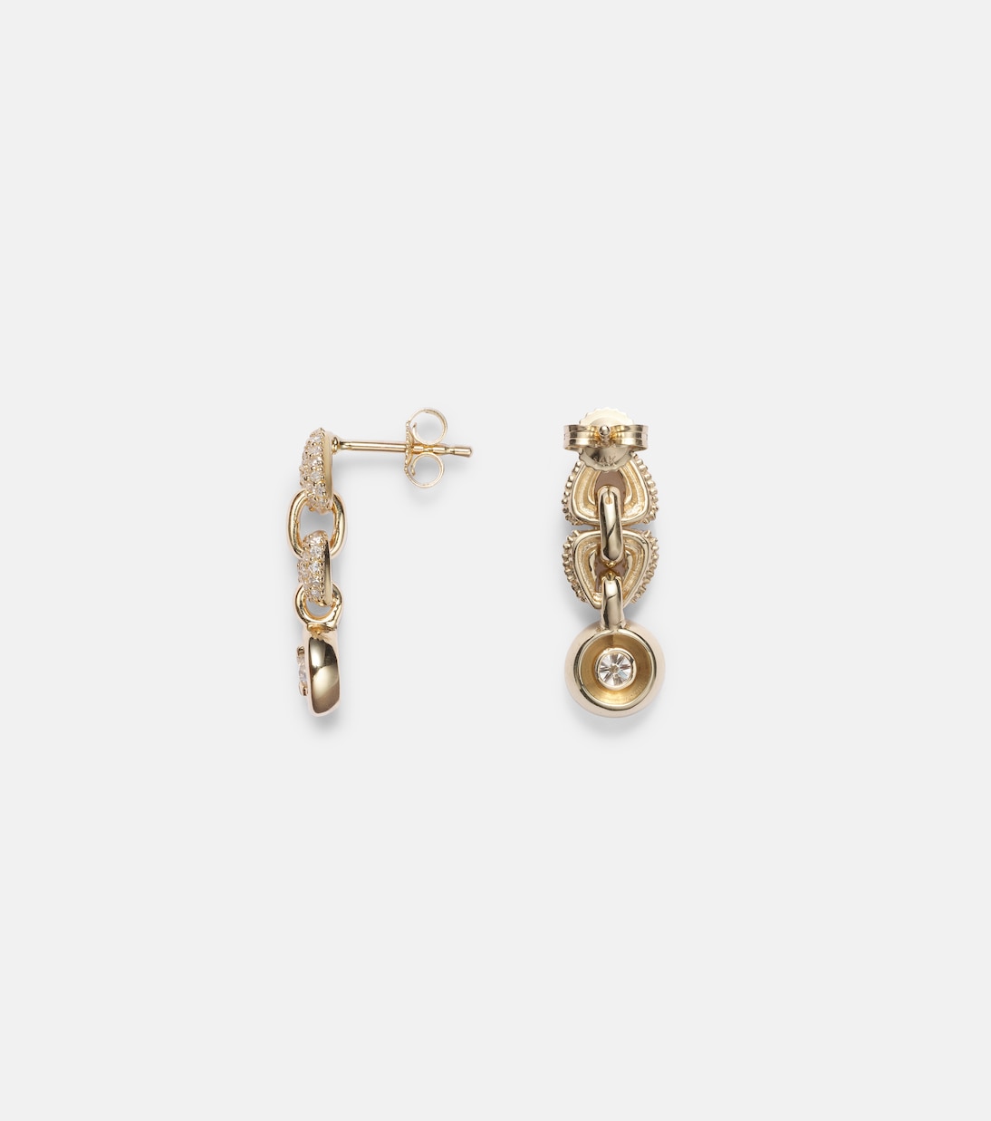 Boucles d'oreilles Rossellini en or 14 ct et diamants | Stone and Strand