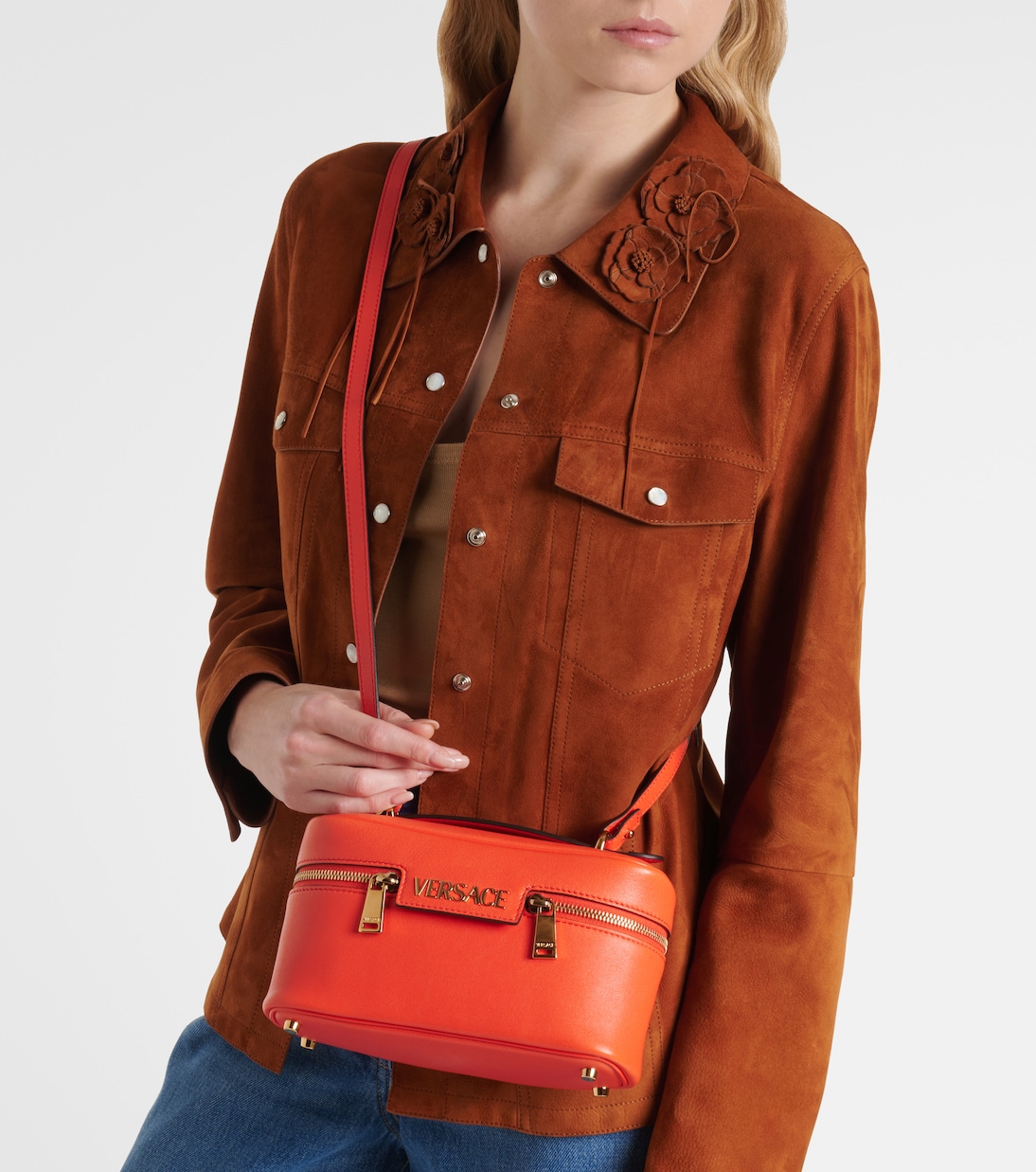 Beauty case Versace Tag in pelle | Versace