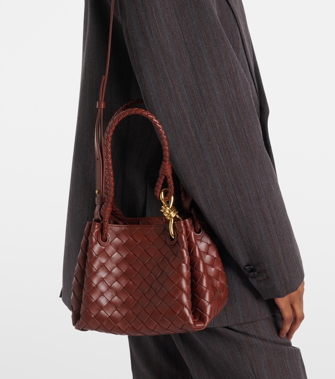 Parachute 스몰 인트레치아토 레더 토트 백 | Bottega Veneta
