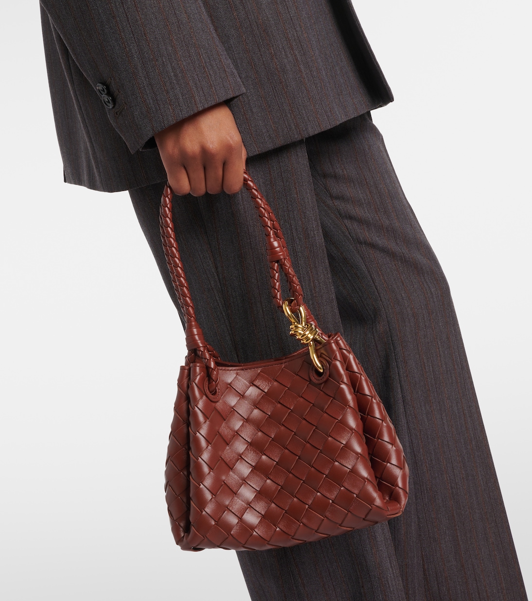 Parachute 스몰 인트레치아토 레더 토트 백 | Bottega Veneta