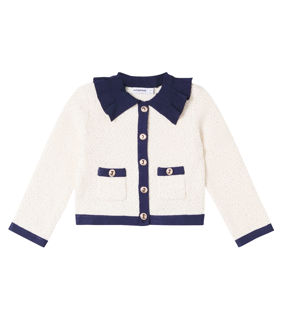 Cardigan en coton et laine mélangés | Self-Portrait Kids