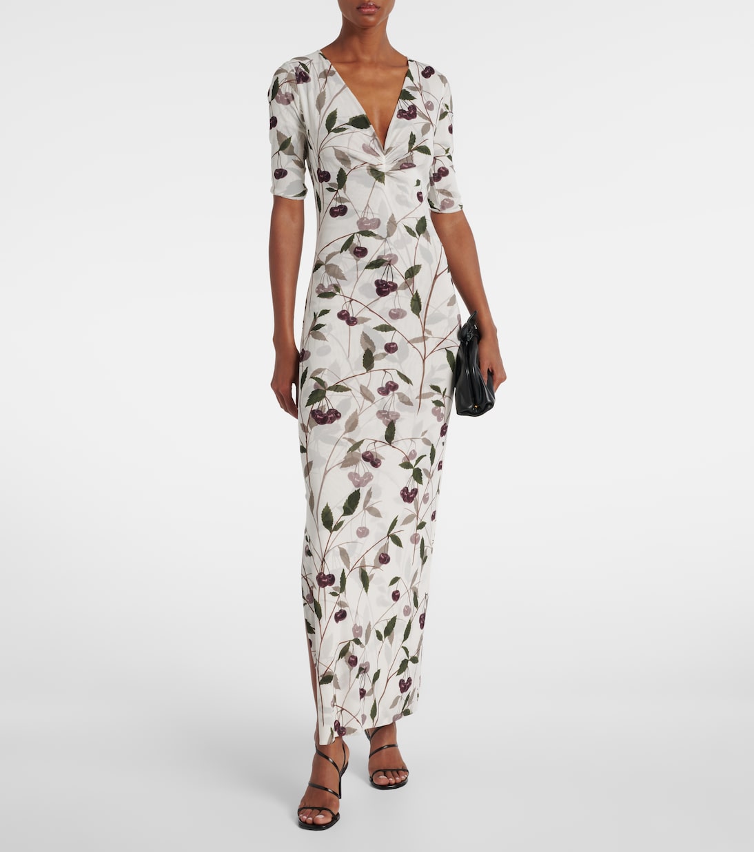 Printed mesh jersey maxi dress | Stella McCartney