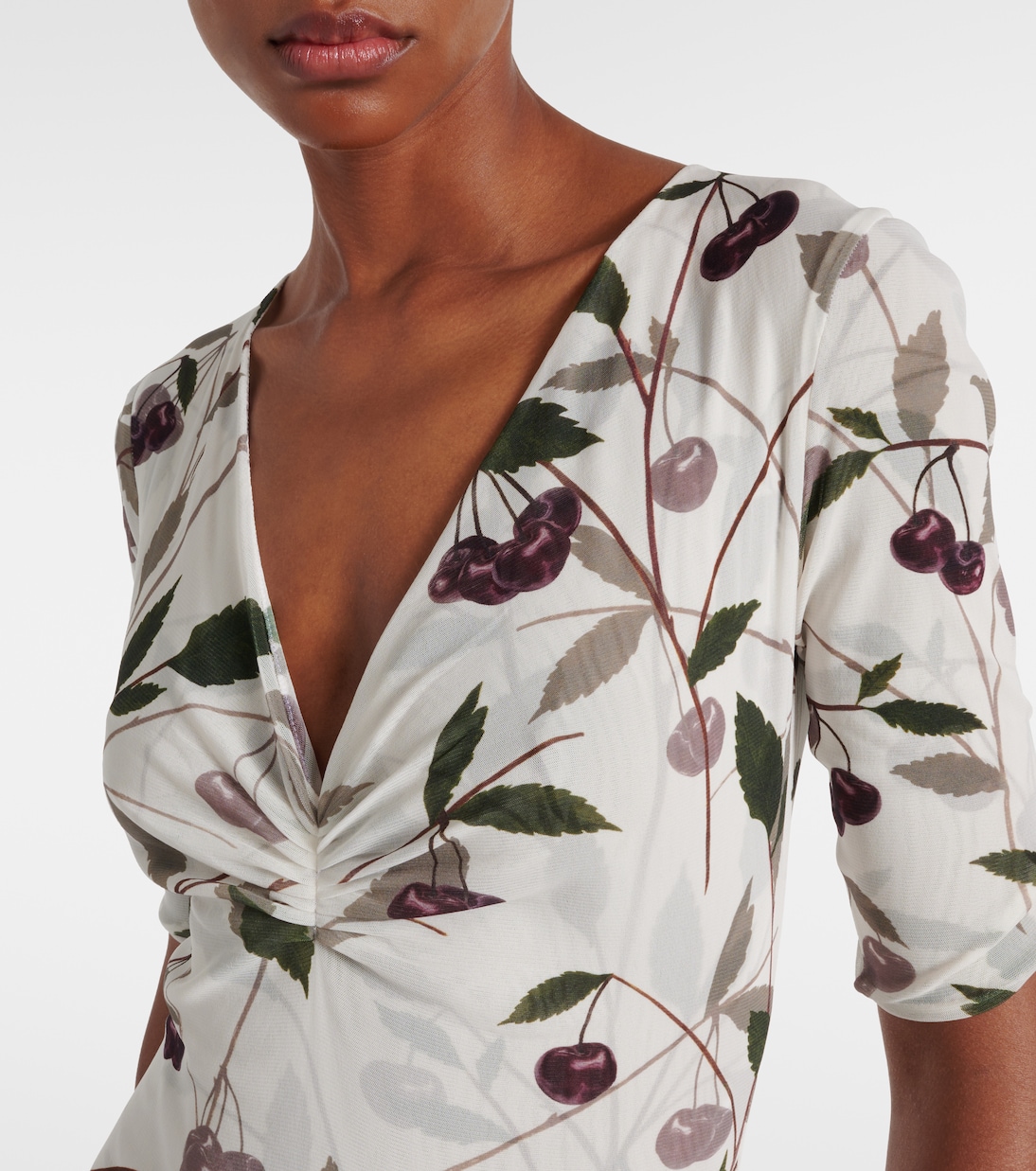 Printed mesh jersey maxi dress | Stella McCartney
