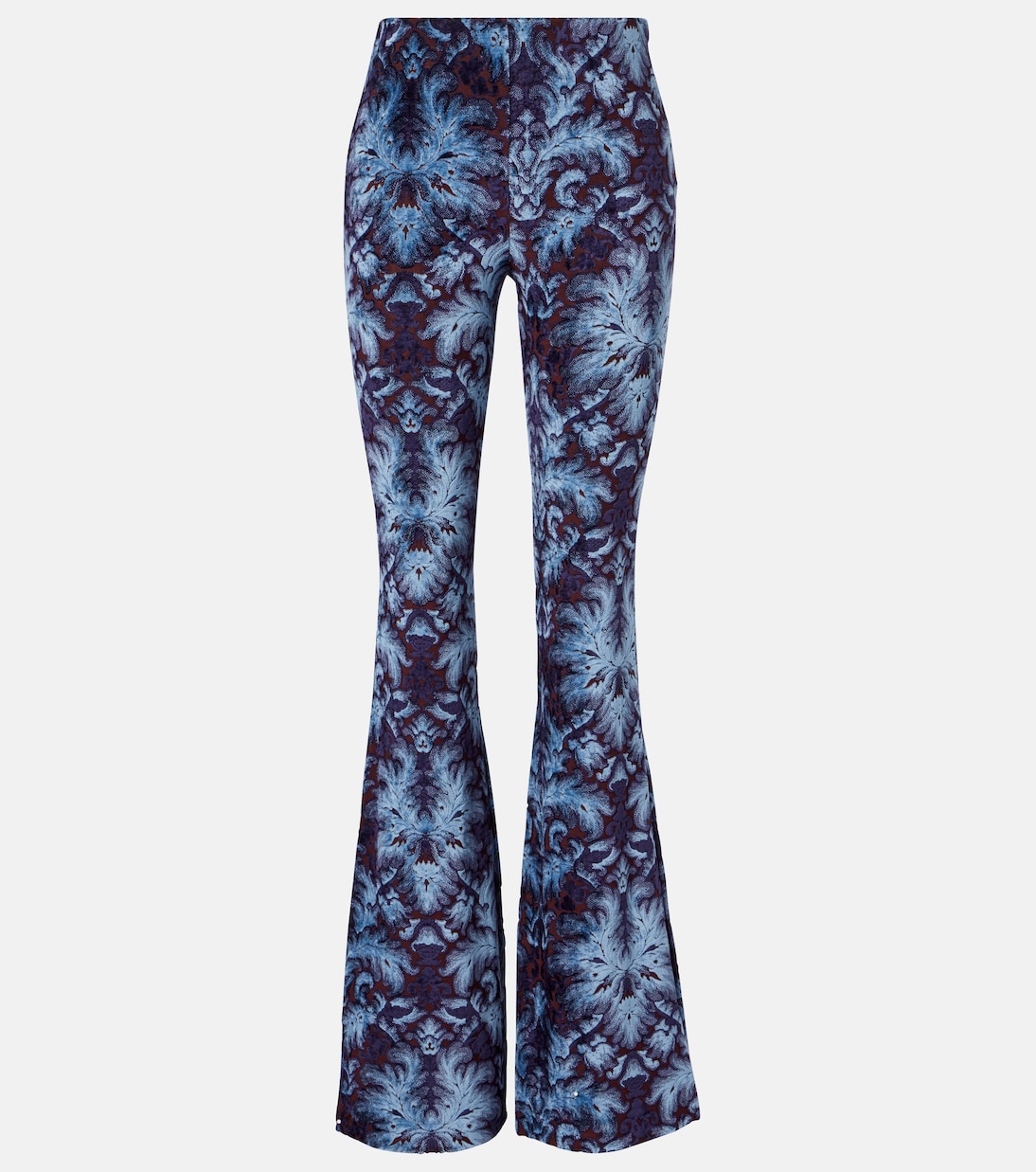 Printed crêpe high-rise flared pants | Etro