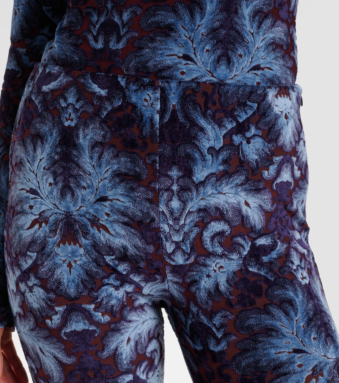 Printed crêpe high-rise flared pants | Etro